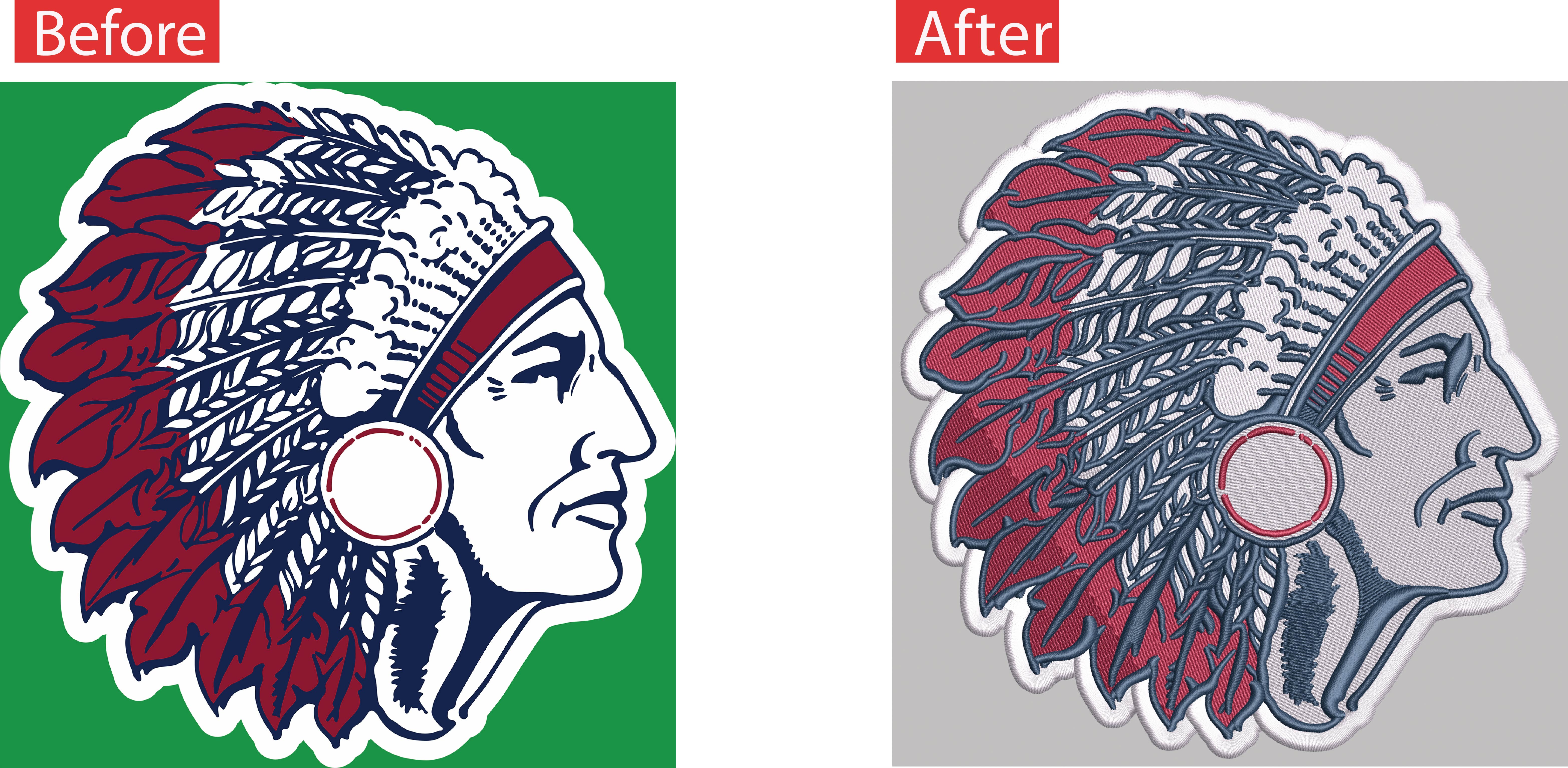 Digitized embroidery sample 14