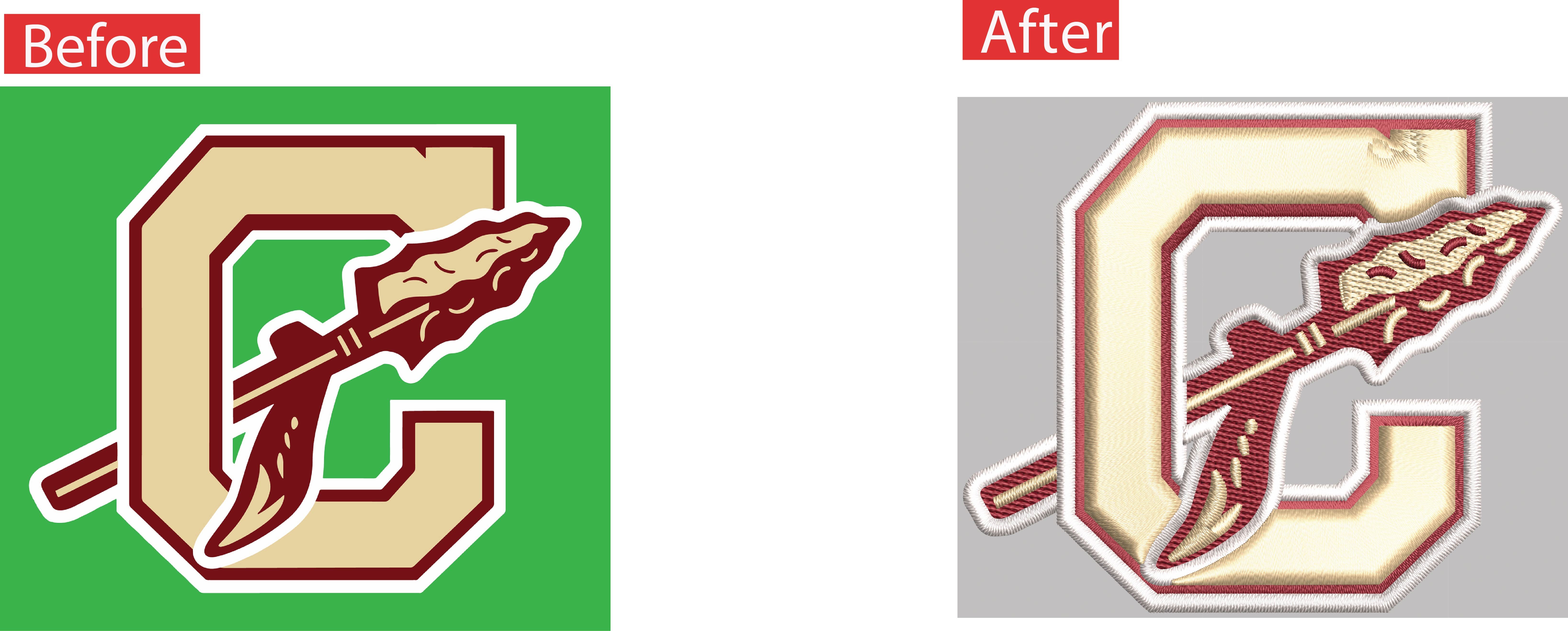 Digitized embroidery sample 19